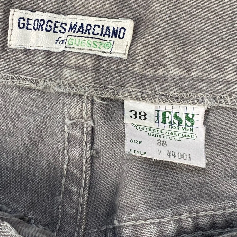 Vintage Guess Jean Georges Marciano Mens 38 Fits‎ 35 Gray High Rise 80s 44001